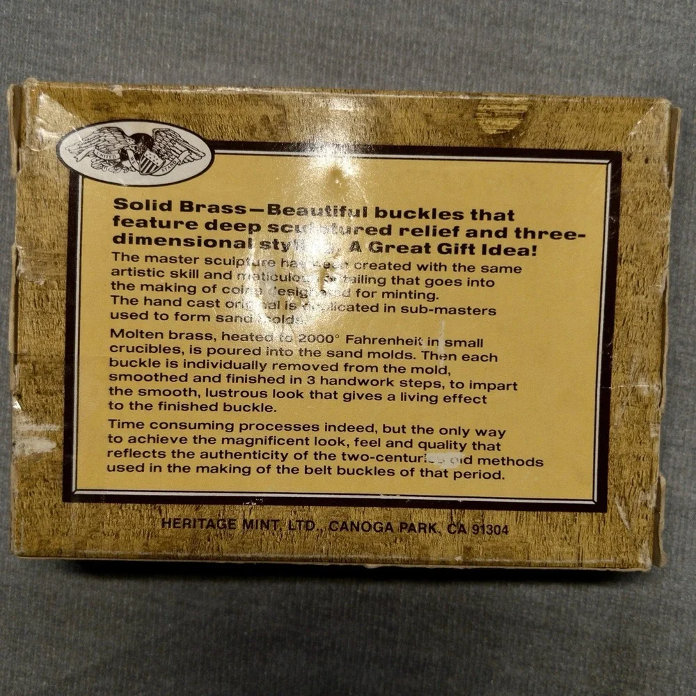 The Great American Buckle Collection Nebraska Solid‎ Brass Western Belt Buckle